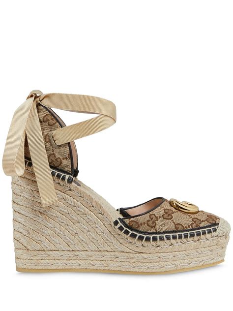 gucci wedge heel|Gucci espadrilles farfetch.